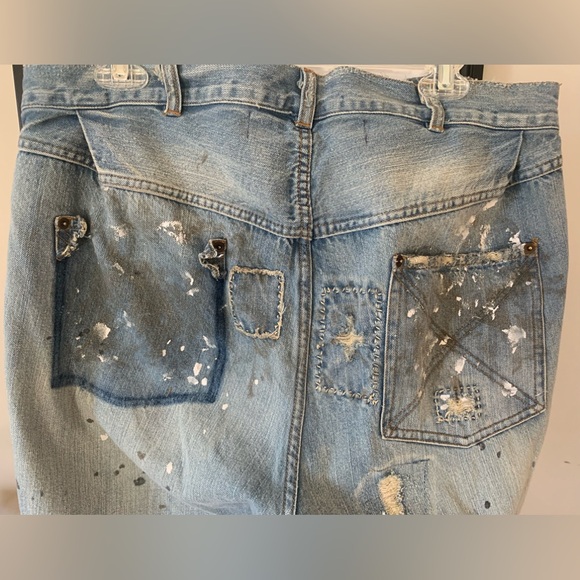 MAGNOLIA PEARL Calico Miner Distressed Denim Trousers - Picture 5 of 8